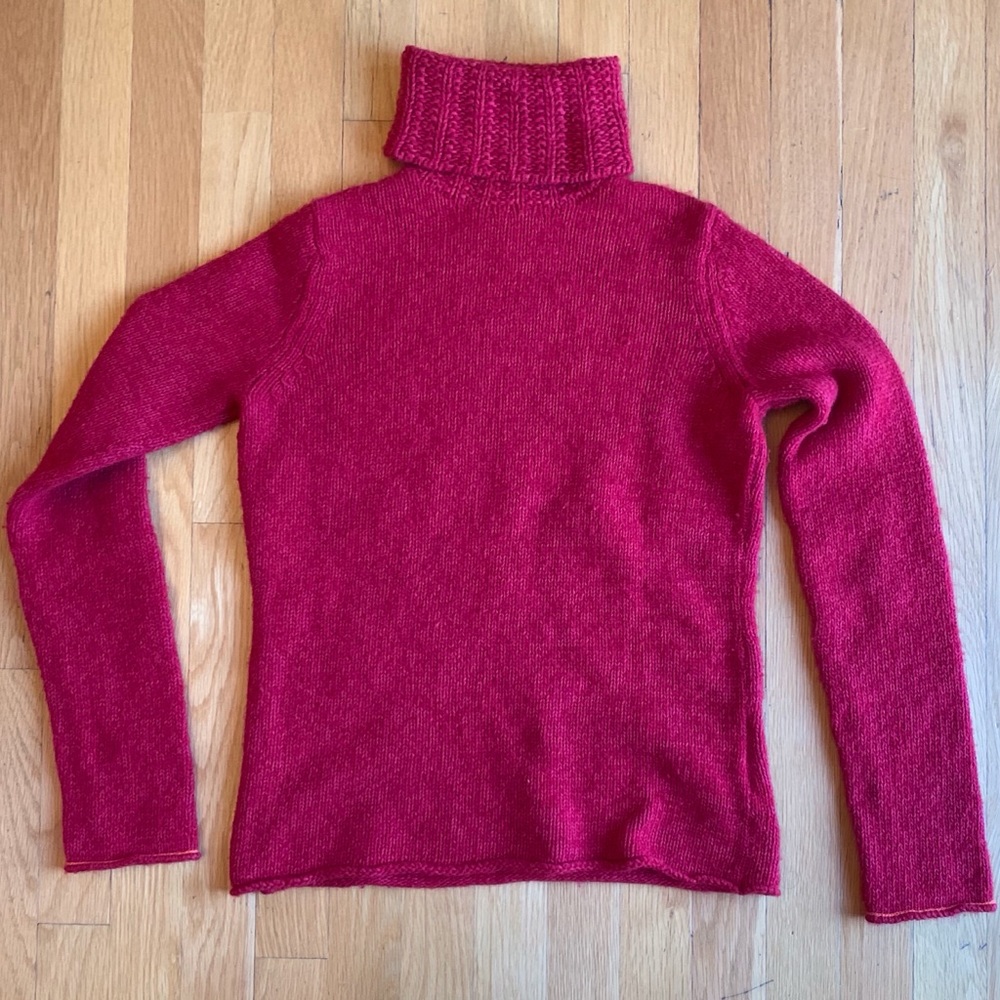 Red Lamb’s Wool Turtleneck